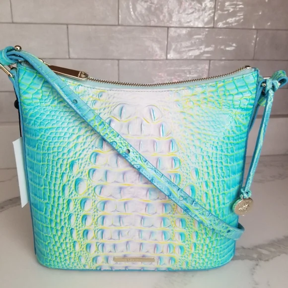 SOLD! 🆕 BRAHMIN KATIE COTTON CANDY 🍭 OMBRE CROSSBODY SHOULDER BAG 💕💙 - Picture 8 of 16